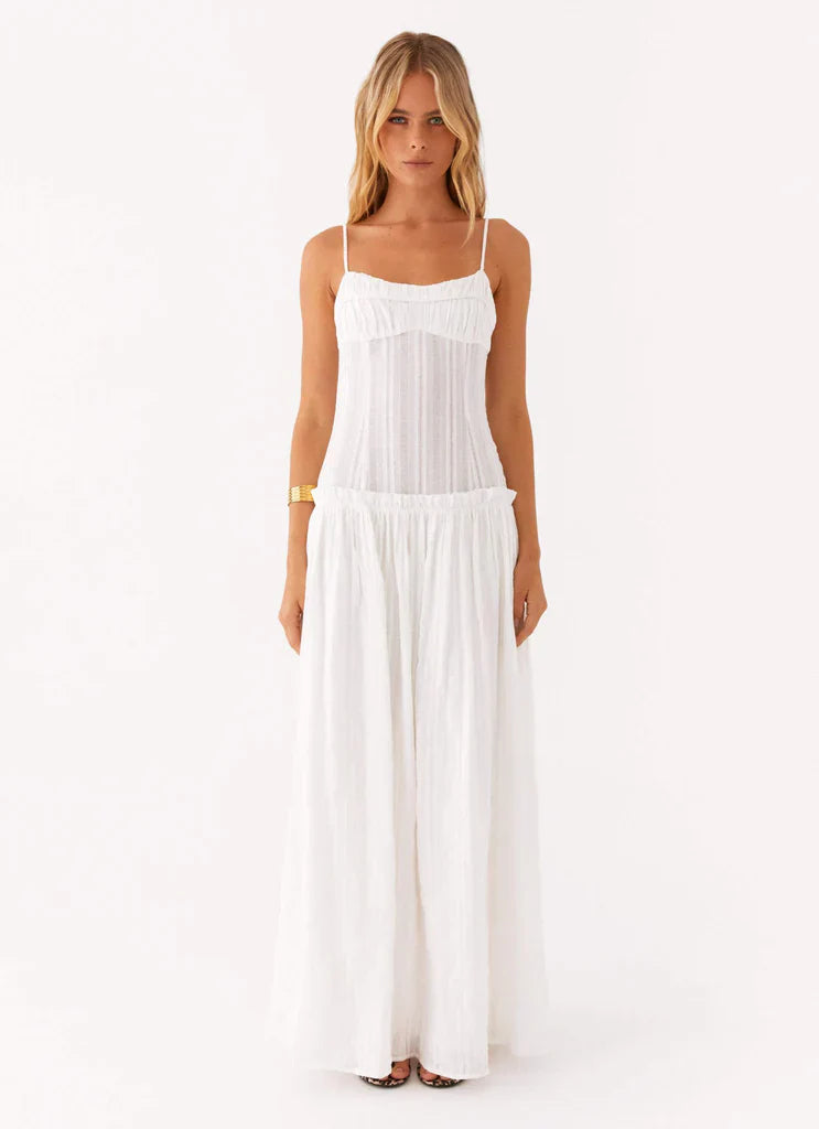 Elara Drop Waist Maxi Dress